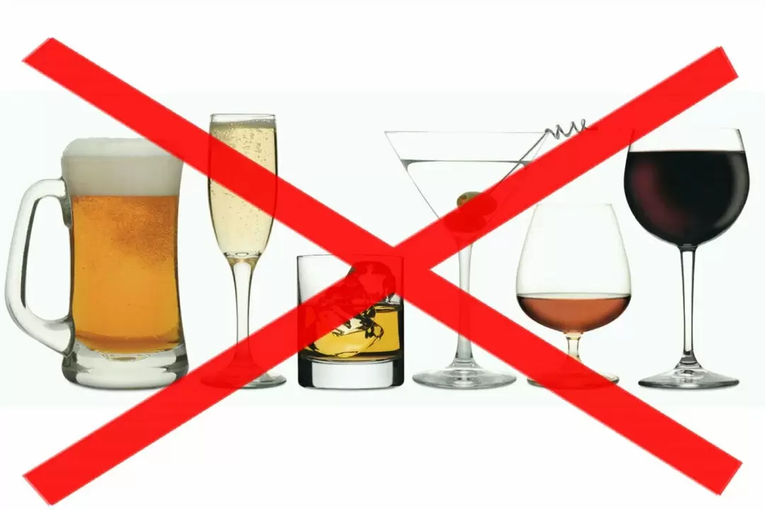 s'abstenir d'alcool